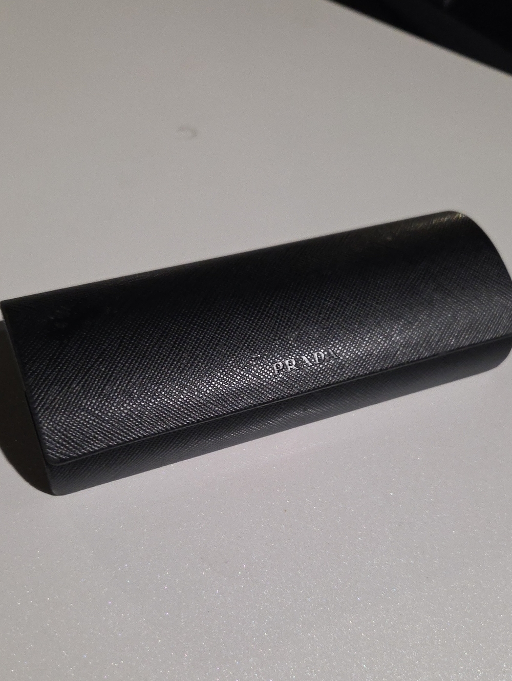 Prada Black Textured Glasses Case